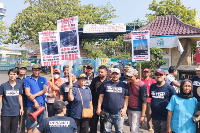 Lahan Pertanian Hilang, Petani Demo PLTU TJB Jepara 