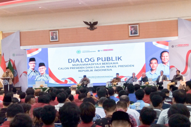 Dalam Dialog Publik di Surabaya, Prabowo Akui Akrab dengan Tokoh dan Lingkungan Muhammadiyah 