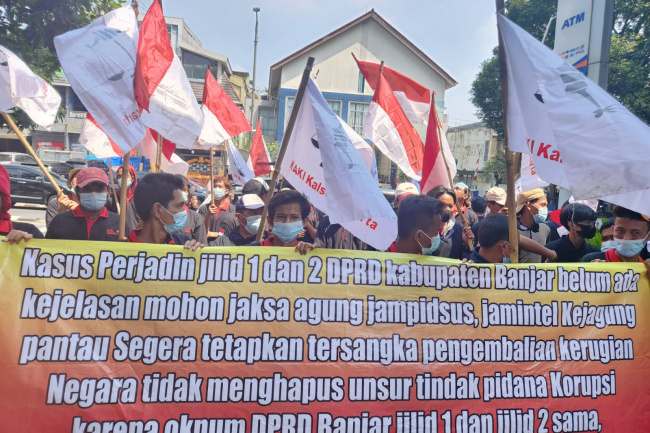  Perjadin Dewan Banjar Digaungkan di Jakarta, Kejagung Didesak Tetapkan Tersangka