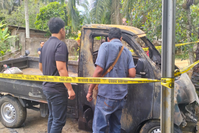 Mobil Caleg PPP di Merangin Diduga Dibakar OTK