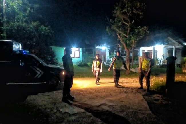 Personel Pos Yan Polres Patroli Rumah Yang Ditinggal Mudik 