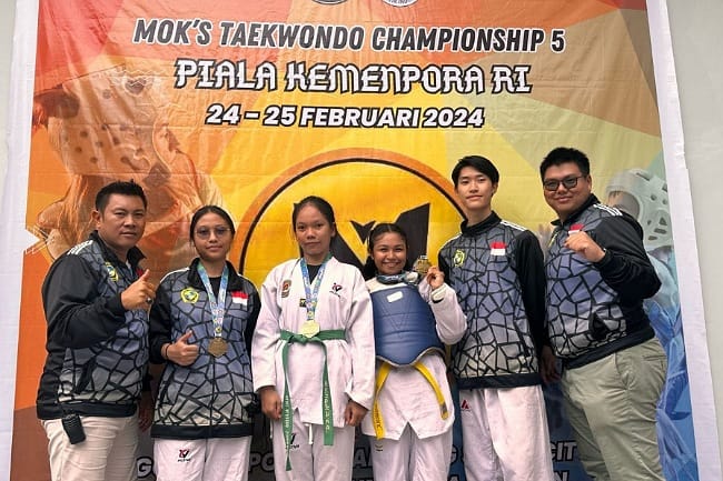 Ukrida Bawa Pulang 4 Medali Emas Kejuaraan Taekwondo Piala Kemenpora
