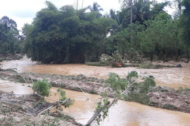 Puluhan Rumah dan Sawah Warga Lahat Terendam Banjir Akibat Sungai Lematang Meluap