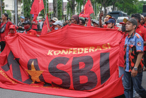 Aksi Buruh di Palembang