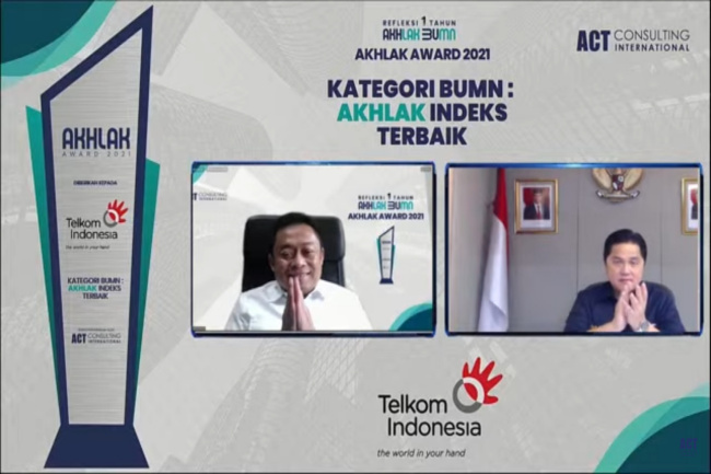 TelkomGroup Jadi Juara Umum di Ajang AKHLAK Award 2021