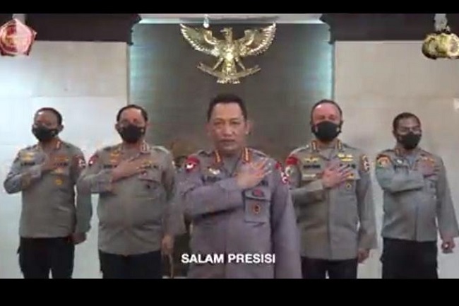 Kapolri Beri Ucapan HUT ke-76 TNI