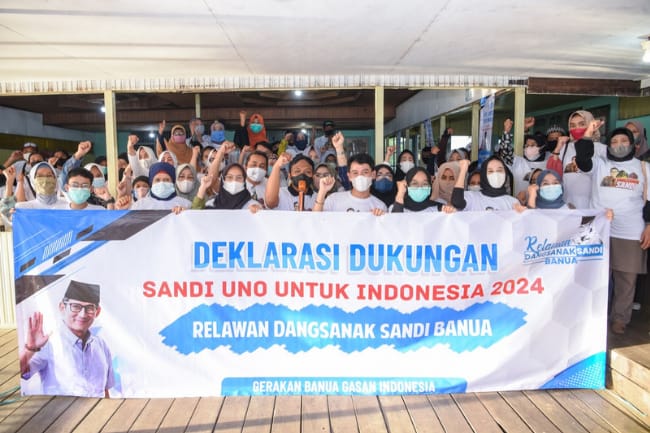Dangsanak Sandi Kalsel Deklarasikan Dukungan untuk Sandiaga Uno Presiden 2024