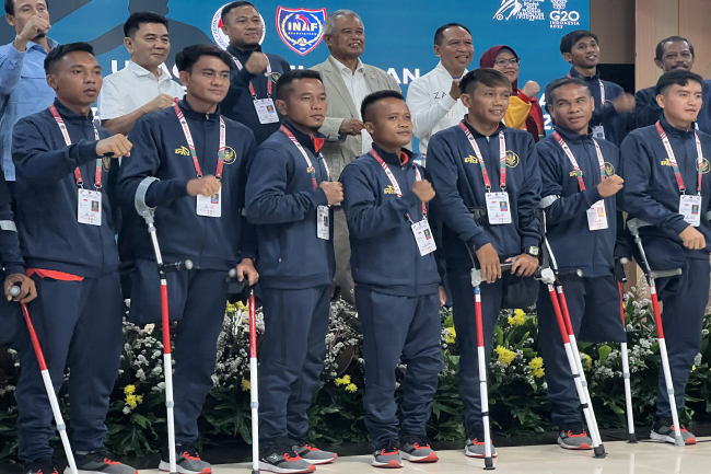Menpora RI Lepas Tim Nasional Sepakbola Amputasi Indonesia Ke  Piala Dunia