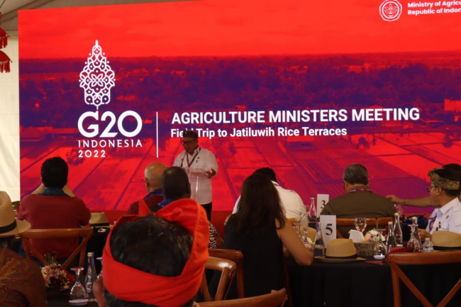Kementan Perkenalkan Praktik Pertanian Berkelanjutan ke Delegasi AMM G20