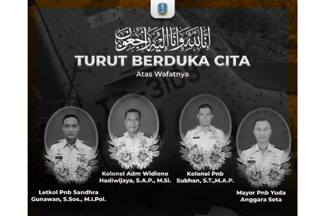 Gubernur Khofifah Sampaikan Duka Cita Mendalam Atas Musibah Jatuhnya Dua Pesawat TNI AU Super Tucano