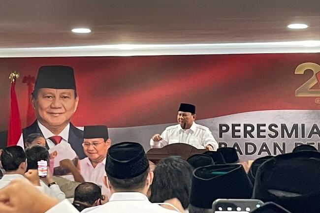Resmikan Kantor Pemenangan, Prabowo: Kita Terbuka dan Siap Bekerja Sama dengan Siapapun