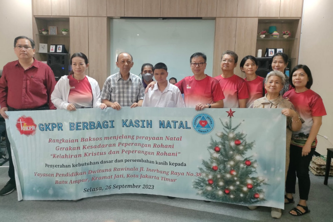 GKPR Salurkan Bantuan Tunai Dan Sembako Ke Yayasan Pendidikan Dwituna Rawinala