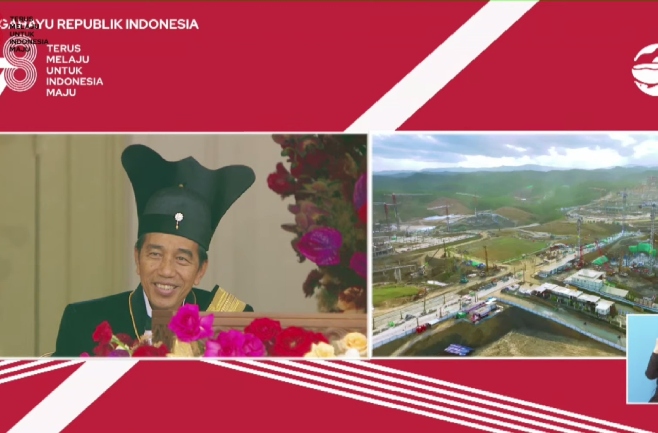 Jokowi Senang Menerima Laporan Pelaksanaan Upacara Peringatan untuk HUT RI di IKN Nusantara