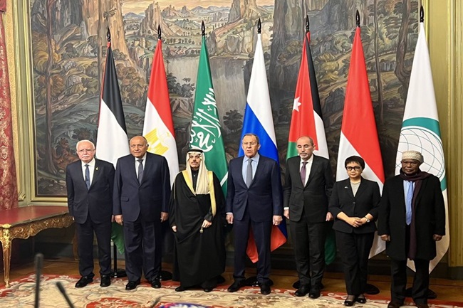 Komite Tingkat Menlu dalam KTT Gabungan Islam-Arab Bertemu Menlu Rusia, Serukan Gencatan Senjata