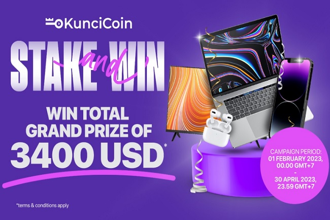Program KunciCoin Stake and Win Memberikan Kesempatan Akumulasi Investasi Aset Kripto dan Total Hadiah 3400 USD