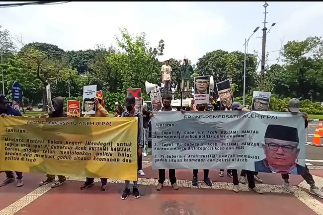 Demo di Jakarta, Warga Minta Mendagri Copot Pj Gubernur Aceh, Dianggap Jalankan Politik Balas Dendam