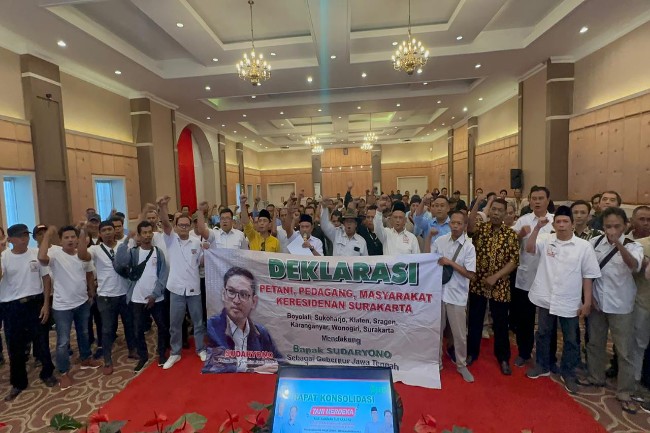 Ketua DPD Gerindra Jateng Sudaryono Dideklarasikan Maju Cagub 