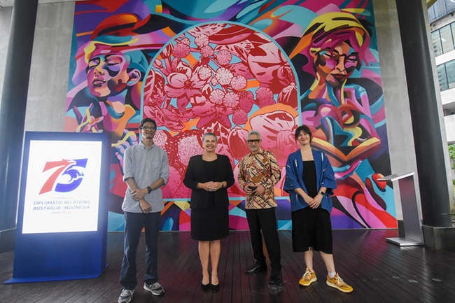 Lewat Mural, Australia-Indonesia Rayakan 75 Tahun Hubungan Diplomatik