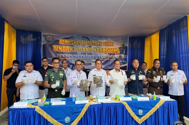 Pemusnahan Ribuan Gram Narkotika Hasil Penindakan Bea Cukai dan BNN di Kalimantan Barat