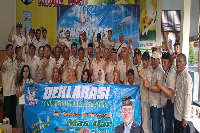 Petani di Semarang Bulat Satu Komando Menangkan Cagub Sudaryono