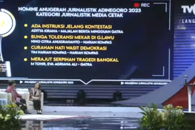 PWI Tetapkan Jurnalis Pemenang Anugerah Adinegoro 2023