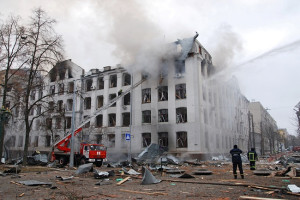 Gelombang Baru Serangan Udara Rusia di Kota Kyiv
