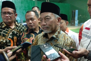 Presiden Partai Keadilan Sejahtera (PKS) Ahmad Syaikhu mengunjungi Kabupaten Pati, Jawa Tengah, Sabtu (16/9). (GATRA/Ahmad Muharror)