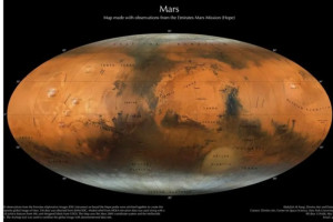 Ilmuwan Perkenalkan Peta Baru Mars Diambil Pakai Gambar Emirates Exploration Imager