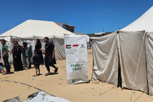 BAZNAS Dirikan Tenda Darurat dan Toilet Umum di Kamp Pengungsian Rafah