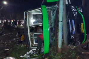 kecelakaan bus maut rombongan SMK Lingga Kencana Depok. dok. twitter