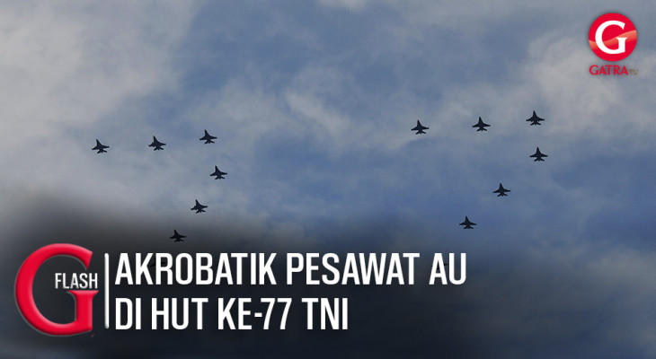 8 Jet Tempur F 16 Meriahkan Peringatan HUT ke 77 TNI di Ista